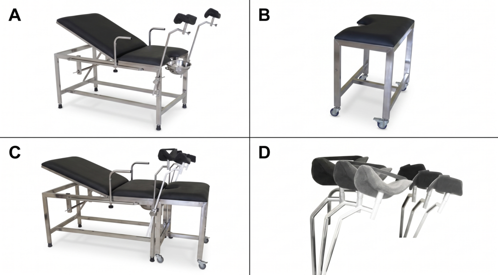 Gynecological Bed (Stainless Steel) (Code MG2014) — hospital furniture from Hettiarachchi Surgicals, Sri Lanka